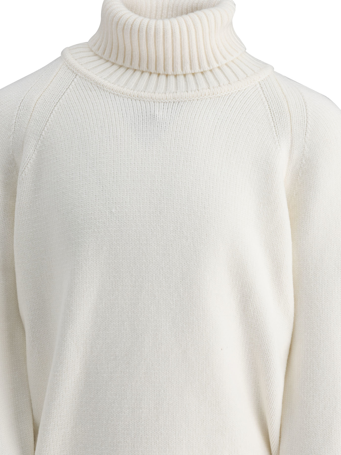 STONE ISLAND JUNIOR White Compass turtleneck sweater